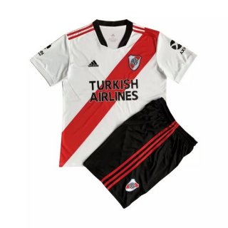 Maillot De Foot River Plate Domicile Enfant 2021-2022 Blanc Pas Cher