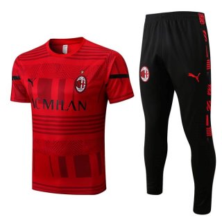 Maillot De Foot AC Milan Ensemble Complet 2022-2023 Rouge Pas Cher