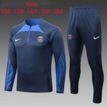 Ninos Survetement Training PSG 2022-2023 Bleu Pas Cher