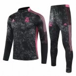 Survetement Real Madrid 2021-2022 Noir Rose Gris Pas Cher