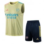 Maillot De Foot Arsenal Sans Manches Ensemble Complet 2022 Jaune Pas Cher