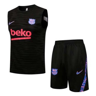 Maillot De Foot Barcelone Sans Manches 2022 Noir Pas Cher