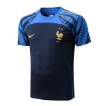 Maillot De Foot Entrainement France 2022-2023 Bleu Noir Pas Cher