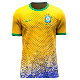 Thailande Maillot De Foot Brésil Édition Spécial 2022 Jaune Pas Cher