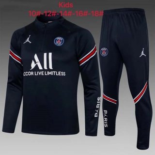 Enfant Survetement Paris Saint Germain 2022 Noir Rouge Pas Cher