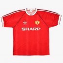 Thailande Maillot De Foot Manchester United Domicile Retro 1990 1992 Rouge Pas Cher