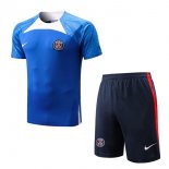 Maillot De Foot Entrainement PSG Ensemble Complet 2022-2023 Bleu 2 Pas Cher