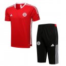 Maillot De Foot Entrainement Bayern Munich Ensemble Complet 2022 Rouge Noir Pas Cher