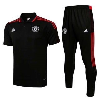 Polo Manchester United Ensemble Complet 2022 Noir Pas Cher