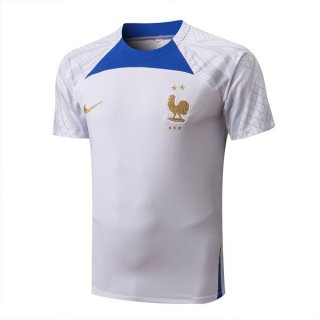 Maillot De Foot Entrenamien France 2022-2023 Blanc Pas Cher