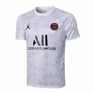 Maillot De Foot Entrainement Paris Saint Germain 2021-2022 Blanc Pas Cher