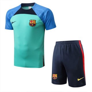 Maillot De Foot Entrainement Barcelone Ensemble Complet 2022-2023 Vert Pas Cher