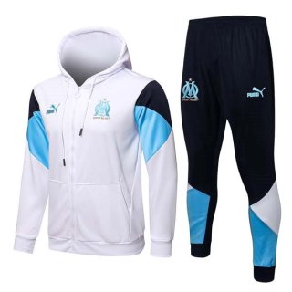 Sweat Shirt Capuche Marseille 2022 Bleu Noir Pas Cher