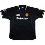 Thailande Maillot De Foot Manchester United Third Retro 1998 1999 Noir Pas Cher