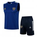 Maillot De Foot Boca Juniors Sans Manches Ensemble Complet 2022 Bleu Pas Cher