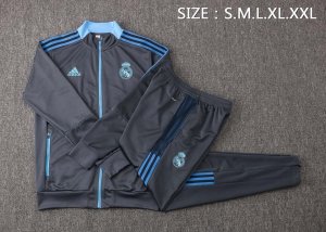 Survetement Real Madrid 2022 Gris Bleu Pas Cher