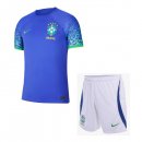 Maillot De Foot Brésil Exterieur Enfant 2022-2023 Pas Cher