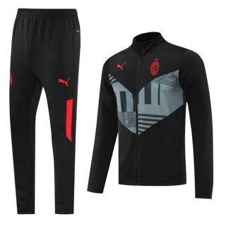 Survetement AC Milan 2022-2023 Noir Gris Pas Cher