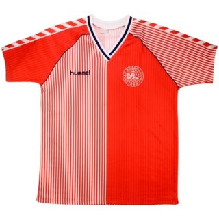 Thailande Maillot De Foot Danemark Domicile Retro 1986 Rouge Pas Cher