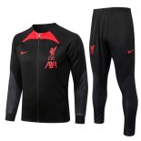 Survetement Liverpool 2023 Noir Gris Pas Cher