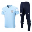 Maillot De Foot Entrainement Manchester City Ensemble Complet 2022-2023 Bleu Pas Cher