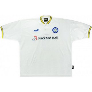 Thailande Maillot De Foot Leeds United Domicile Retro 1997 1998 Blanc Pas Cher