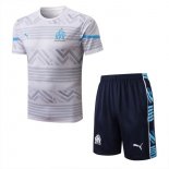 Maillot De Foot Entrainement Marseille Ensemble Complet 2022-2023 Blanc Pas Cher