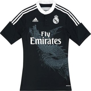 Thailande Maillot De Foot Real Madrid Third Retro 2014 2015 Noir Pas Cher