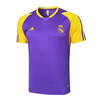 Maillot Entrainement Real Madrid 2024-2025 Purpura Jaune