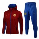 Sweat Shirt Capuche Barcelone 2021-2022 Bordeaux Bleu Pas Cher