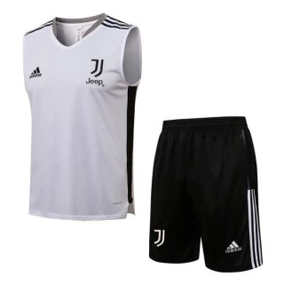 Maillot De Foot Juventus Sans Manches 2022 Blanc Noir Pas Cher