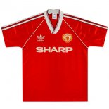 Thailande Maillot De Foot Manchester United Domicile Retro 1988 1990 Rouge Pas Cher