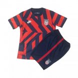 Maillot De Foot États-Unis Exterieur Enfant 2021 Rouge Pas Cher