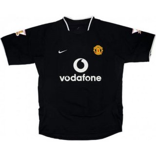 Thailande Maillot De Foot Manchester United Exterieur Retro 2003 2005 Noir Pas Cher