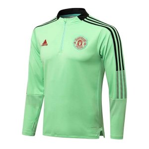 Survetement Training Manchester United 2022 Vert Noir Pas Cher