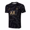 Maillot De Foot Entrainement Paris Saint Germain 2021-2022 Noir Jaune Pas Cher