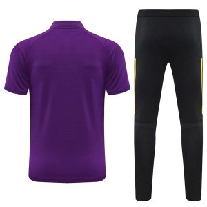 Polo Manchester United Ensemble Complet 2021-2022 Purpura Noir Pas Cher