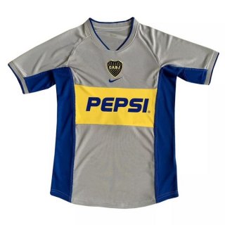 Thailande Maillot De Foot Boca Juniors Exterieur Retro 2002 Gris Pas Cher