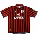 Thailande Maillot De Foot AC Milan Domicile Retro 1999 2000 Rouge Pas Cher