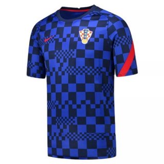 Maillot De Foot Entrainement Croatie 2021 Bleu Pas Cher