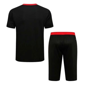 Maillot De Foot Entrainement Manchester United Ensemble Complet 2022 Noir Rouge Pas Cher