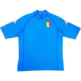 Thailande Maillot De Foot Italy Domicile Retro 2000 Bleu Pas Cher