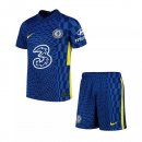 Maillot De Foot Chelsea Domicile Enfant 2021-2022 Bleu Pas Cher