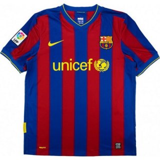 Thailande Maillot De Foot Barcelone Domicile Retro 2009 2010 Bleu Rouge Pas Cher