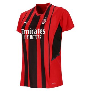 Thailande Maillot De Foot AC Milan Domicile Femme 2021-2022 Pas Cher