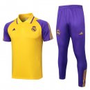 Polo Real Madrid Ensemble Complet 2024-2025 Jaune Purpura