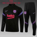 Enfant Survetement Training Barcelone 2022 Noir Pas Cher