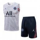 Maillot De Foot Paris Saint Germain Sans Manches 2022 Blanc Noir Pas Cher