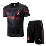 Maillot De Foot Entrainement AC Milan Ensemble Complet 2022-2023 Gris Pas Cher