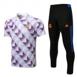 Polo Real Madrid Ensemble Complet 2022-2023 Blanc Purpura Pas Cher